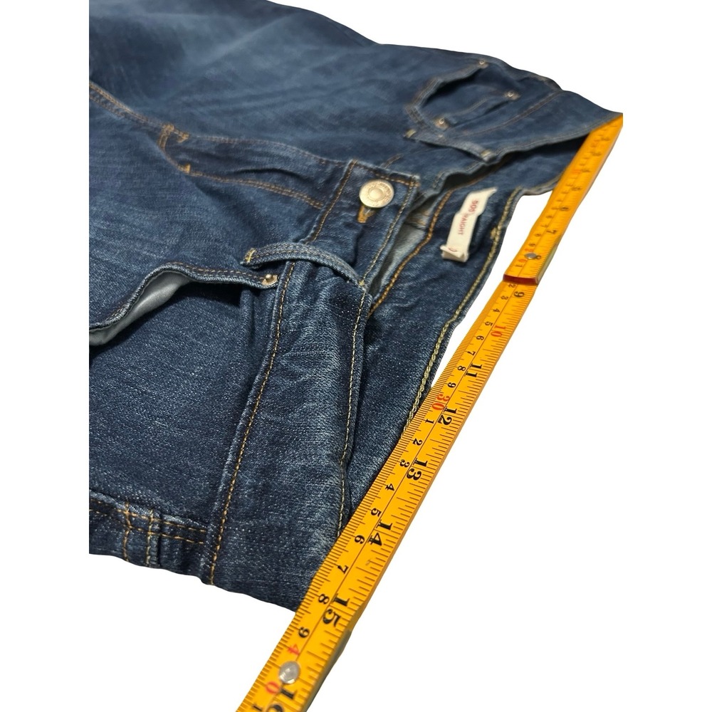 Levis 505 Straight Leg Jeans Womens 30 Dark Wash Blue Denim 15505-0111 - Picture 6 of 8
